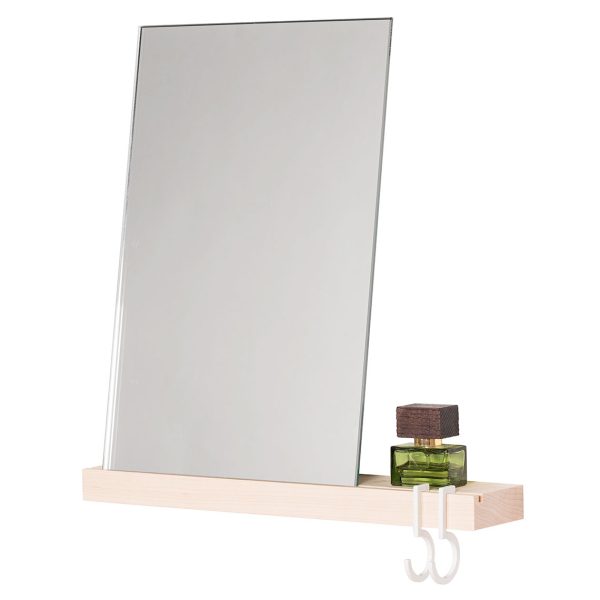 Figr1 Wooden Wall Shelf Surface 30 Hard Maple - Reflector Rectangle Blanc