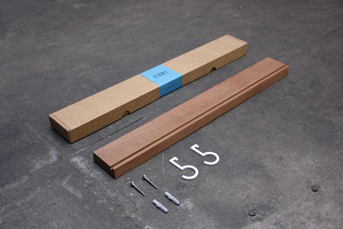 Figr1 Wooden Wall Shelf Surface 50 Jatoba - Packaging