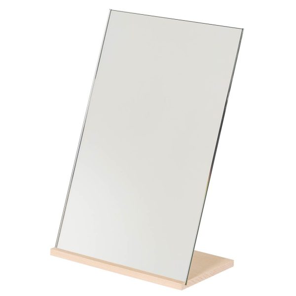 Figr1 Mirror Reflector Rectangle Blanc with Base 20 Hard Maple