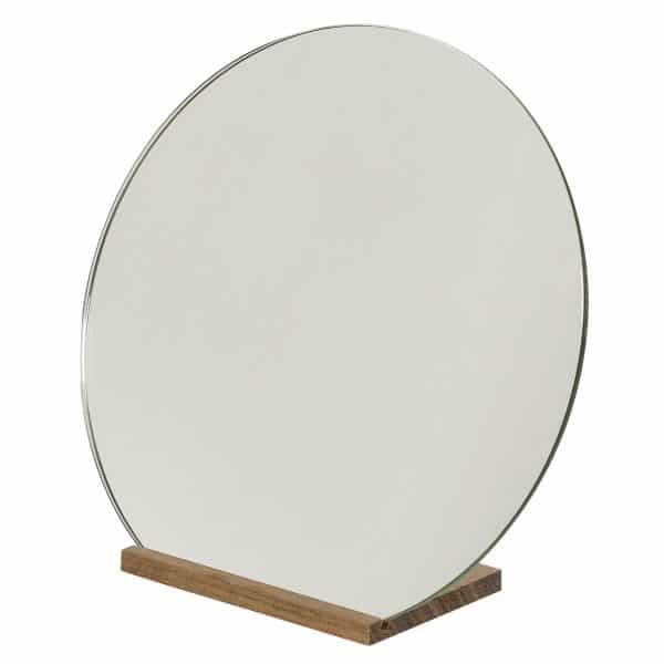 Figr1 Mirror Reflector Circle Blanc - Base 12 Jatoba